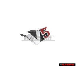 VW Original V5 Frente Rotulo Insignia Emblema Cromo Rojo - 1J5853679D GQF