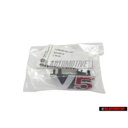 VW Original V5 Frente Rotulo Insignia Emblema Cromo Rojo - 1J5853679D GQF