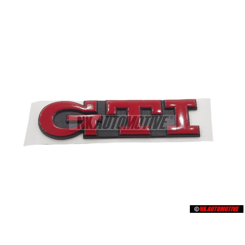 VW Original GTI Trasero Rotulo Insignia Emblema Rojo - 1H6853687AJQN5