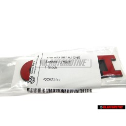 VW Original GTI Trasero Rotulo Insignia Emblema Rojo - 1H6853687AJQN5