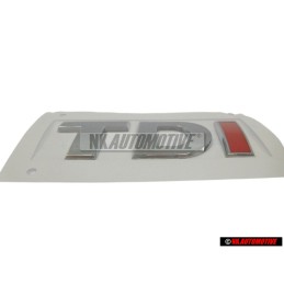 VW Original TDI Trasero Rotulo Insignia Emblema Cromo Rojo - 2H0853675B GQF