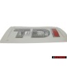 VW Original TDI Trasero Rotulo Insignia Emblema Cromo Rojo - 2H0853675B GQF