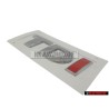 VW Original TDI Trasero Rotulo Insignia Emblema Cromo Rojo - 2H0853675B GQF