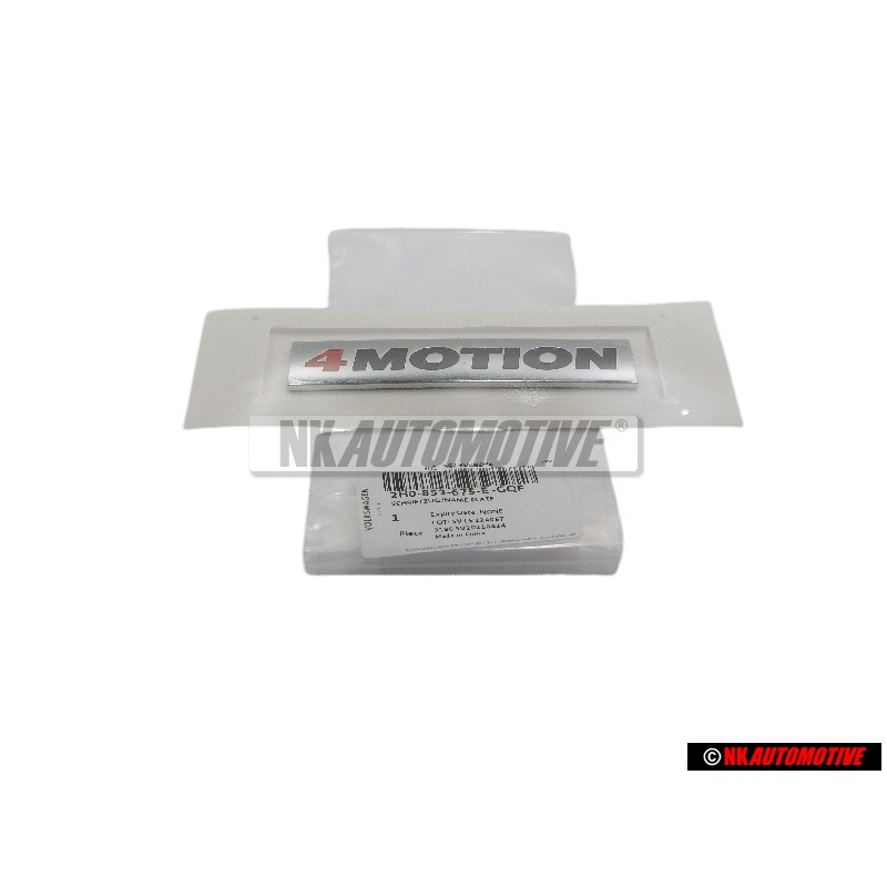 VW Original 4MOTION Trasero Rotulo Insignia Emblema Cromo Rojo - 2H0853675E GQF