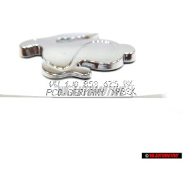 VW Original RABBIT Trasero Rotulo Insignia Emblema Cromo - 1J0853675AK739