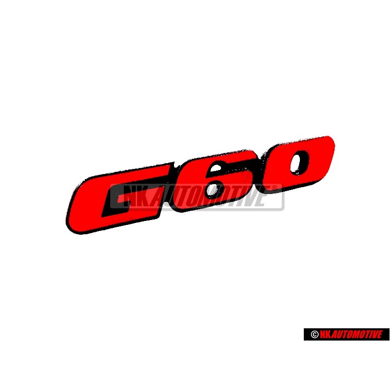 VW Original G60 Frente Rotulo Insignia Emblema Rojo - 535853679 QN5