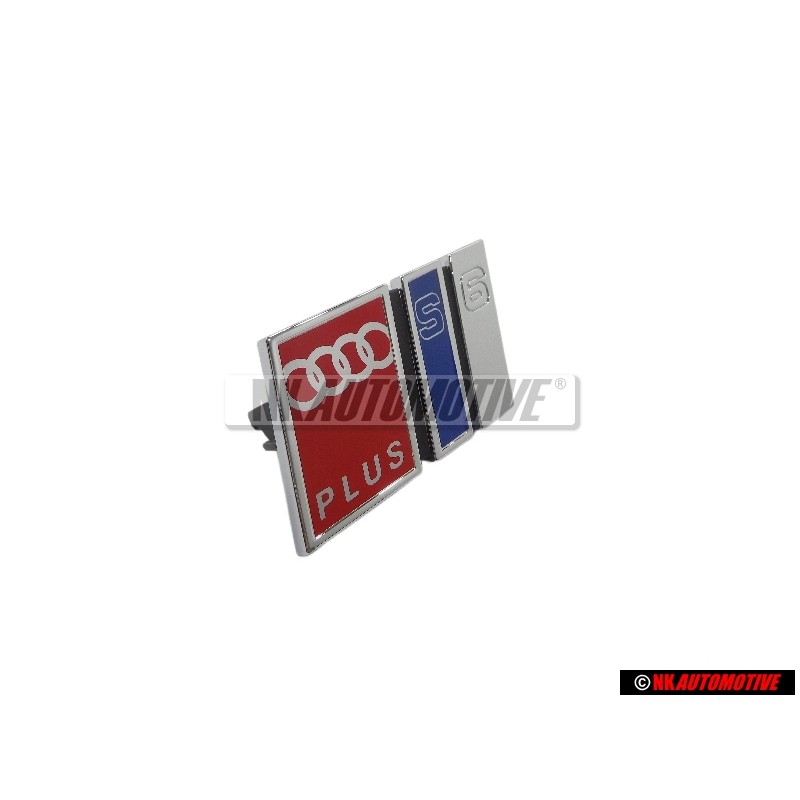 Audi Original S6 PLUS Frente Rotulo Insignia Emblema Cromo Rojo - 4A5853736D 2ZZ