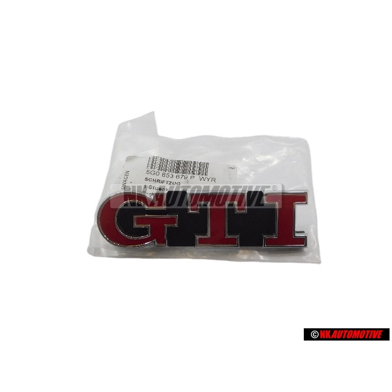 VW Original GTI Frente Rotulo Insignia Emblema Rojo - 5G0853679P WYR