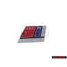 Audi Original RS2 Frente Rotulo Insignia Emblema Cromo Rojo - 8A0853735B 2ZZ