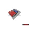 Audi Original RS2 Frente Rotulo Insignia Emblema Cromo Rojo - 8A0853735B 2ZZ