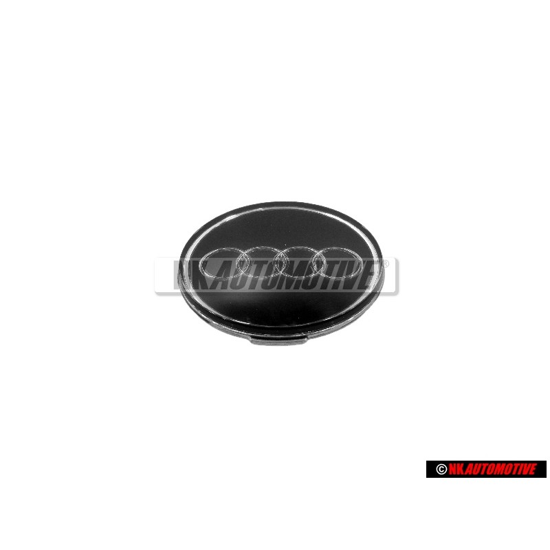 Audi Original Volante Simbolo Insignia Emblema Negro Cromo - 8A0419685