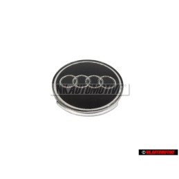 Audi Original Volante Simbolo Insignia Emblema Negro Cromo - 8A0419685