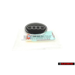 Audi Original Volante Simbolo Insignia Emblema Negro Cromo - 8A0419685
