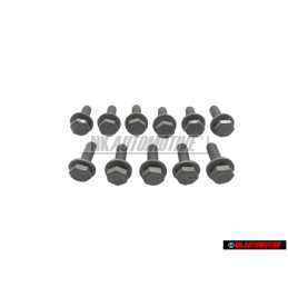 11x VW Original Tornillo Hexagonal (Combinado) - N 90533002
