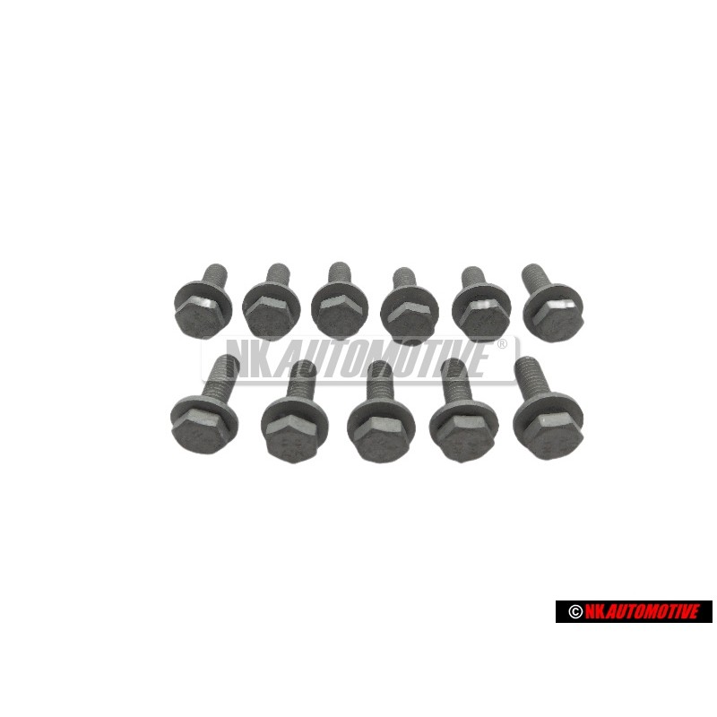 11x VW Original Tornillo Hexagonal (Combinado) - N 90533002