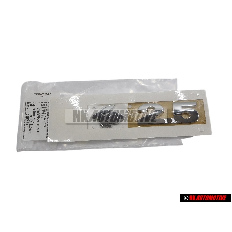 VW Original RABBIT 2.5 Trasero Rotulo Insignia Emblema Cromo - 1K0853675AJ739