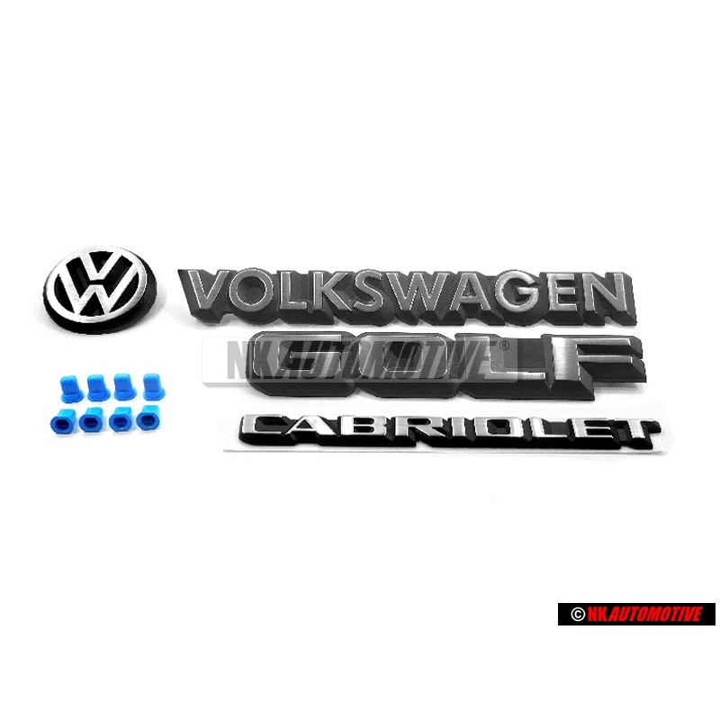SET Para VW Golf 1 Cabriolet Trasero Rotulo Emblema