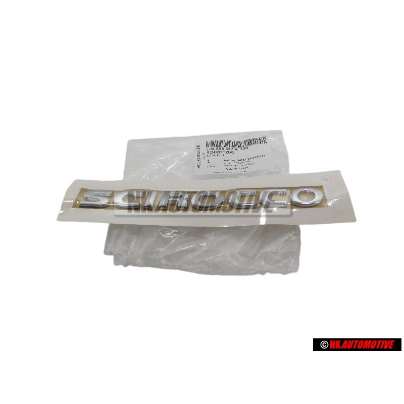 VW Original SCIROCCO Trasero Rotulo Insignia Emblema Cromo - 1K8853687A 739