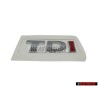 VW Original TDI Trasero Rotulo Insignia Emblema Cromo Rojo - 5K0853675APGQF