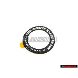 VW Original Placa 'Sin Plomo / ' *Unleaded Fuel Only / Unique - 155010024P