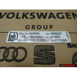 VW Original Placa De Identificacion Sin Plomo Unleaded Sansplomb - 037010057R