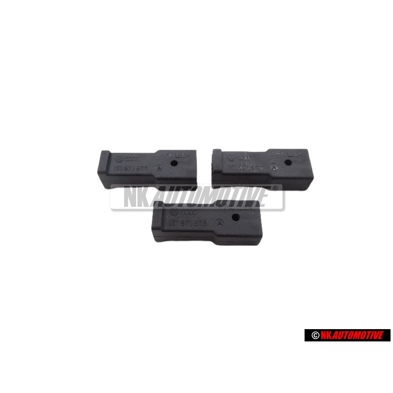 3x VW Original Caja Lenguetas Enchufe Plano - 161971976A