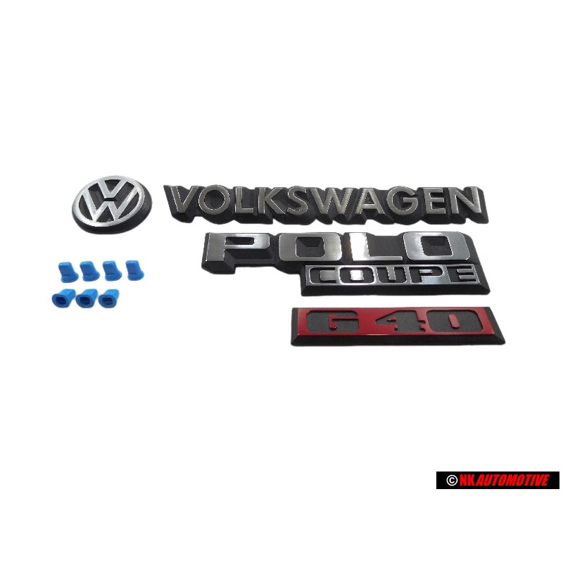 SET Para VW Polo 2 Coupe 86C G40 Trasero Rotulo Emblema
