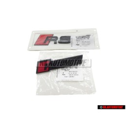 Audi Original SET Rotulo Insignia Emblema Frente & Trasero Negro - RS4 B9 (8W)