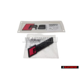 Audi Original SET Rotulo Insignia Emblema Frente & Trasero Negro - RS4 B9.5 (8W)