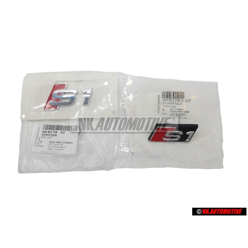 Audi Original SET Rotulo Insignia Emblema Frente & Trasero - S1 (8X)