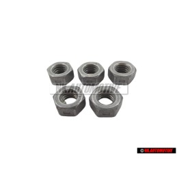 5x VW Original Tuerca Hexag., Autoblocante - N 90074404