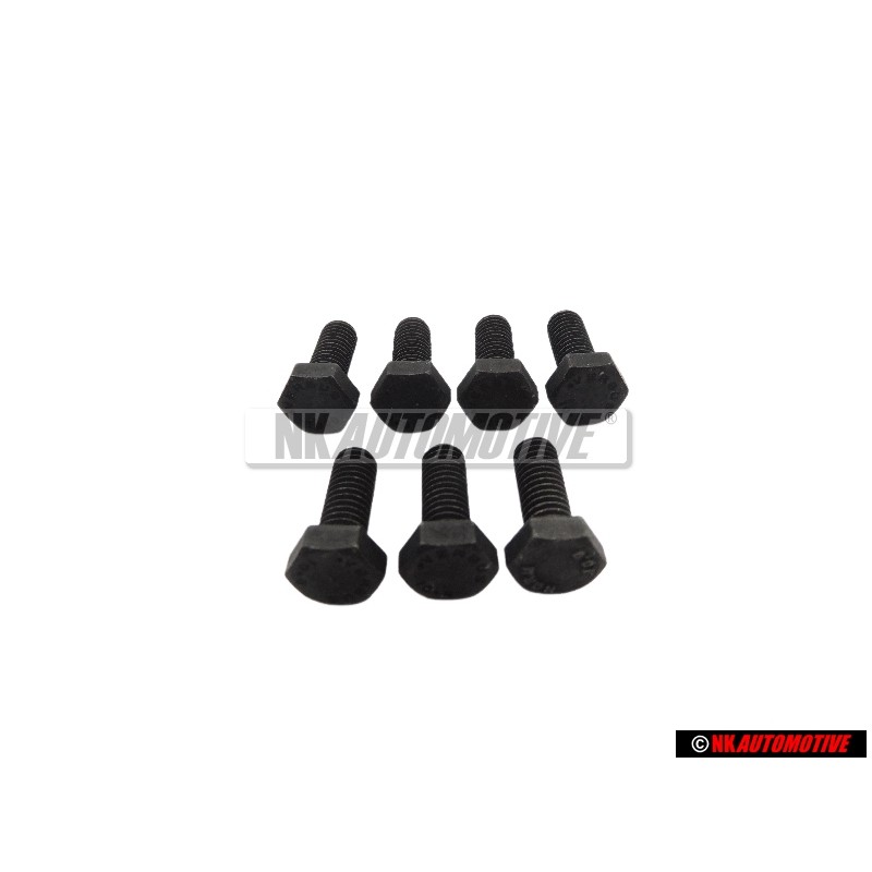 7x VW Original Tornillo Hexagonal - N 01028712