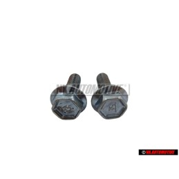 2x VW Original Tornillo Hexagonal Con Collar, Autoblocante - N 0143441