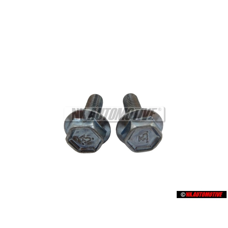 2x VW Original Tornillo Hexagonal Con Collar, Autoblocante - N 0143441
