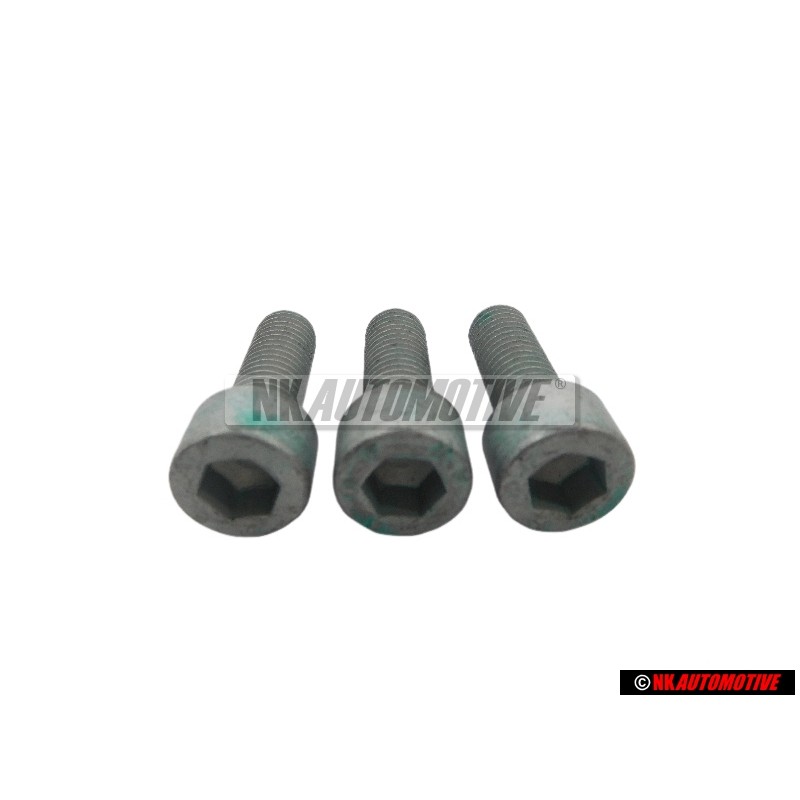 3x VW Original Tornillo Cilindrico Con Cabeza De Hexagono Interior - N 0147236