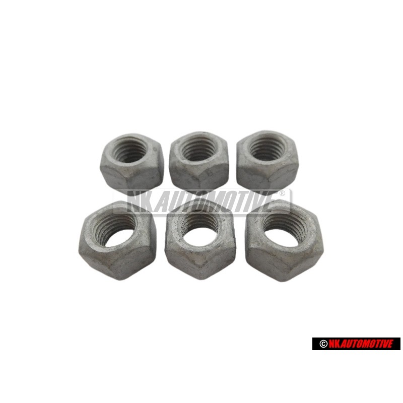 6x VW Original Tuerca Hexag., Autoblocante - N 10209009