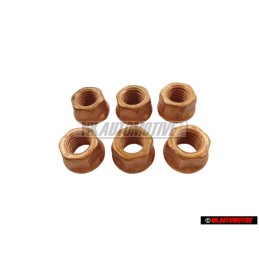 6x VW Original Tuerca De Collar Hexagonal - 046145749