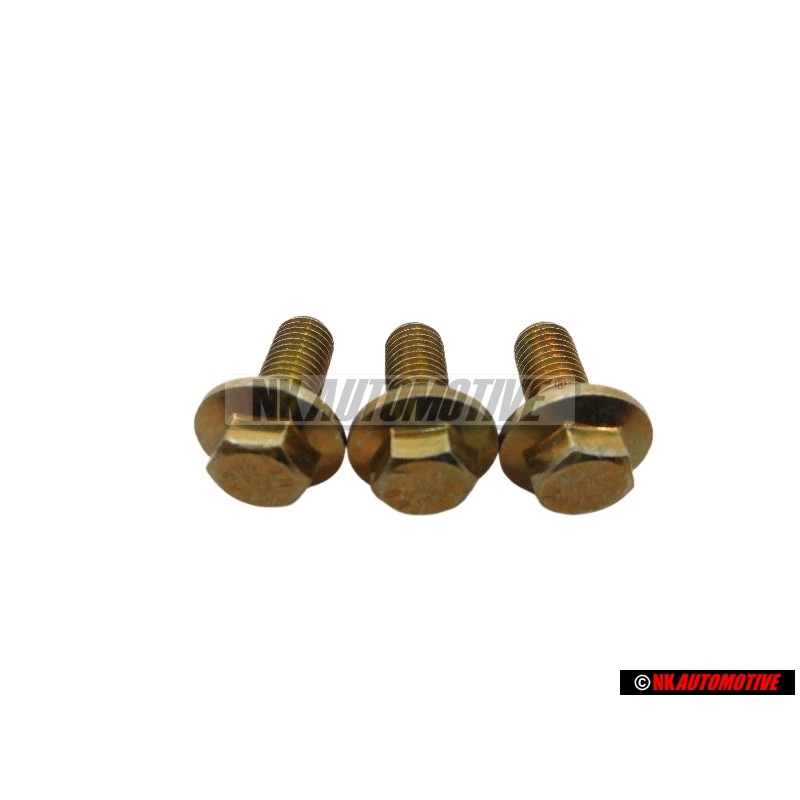 3x VW Original Tornillo Hexagonal Con Collar - N 10113601