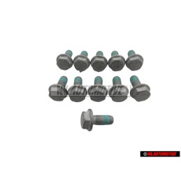 11x VW Original Tornillo Hexagonal Con Collar - N 90063905