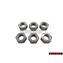 6x VW Original Tuerca Hexag., Autoblocante - N 90074404