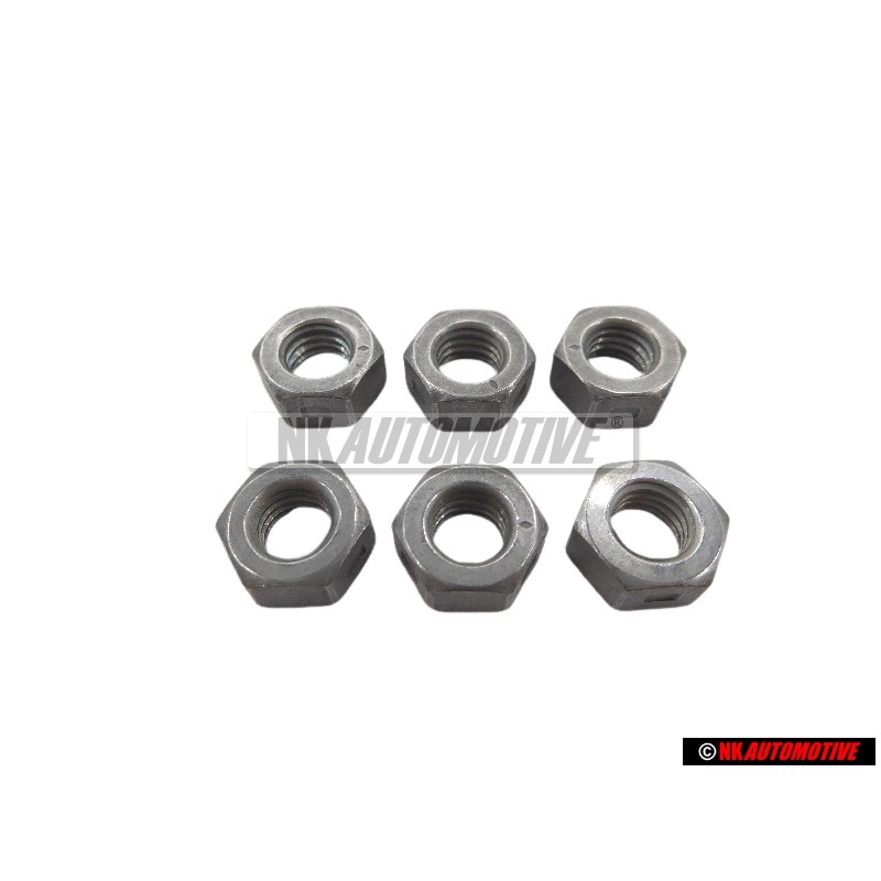 6x VW Original Tuerca Hexag., Autoblocante - N 90074404