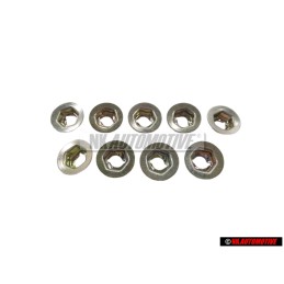 9x VW Original Tuerca Cortante - N 0386011