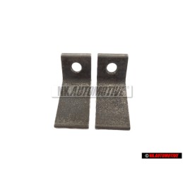 2x VW Original Placa De Fijacion Para Bisagra De Puerta - 323809654