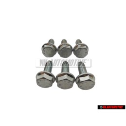 6x VW Original Tornillo Hexagonal Con Collar - N 10070403