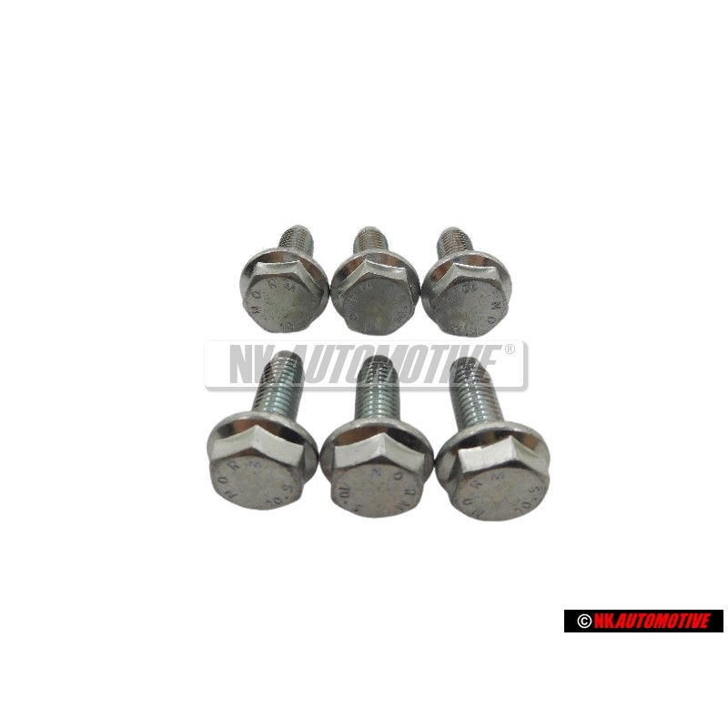 6x VW Original Tornillo Hexagonal Con Collar - N 10070403