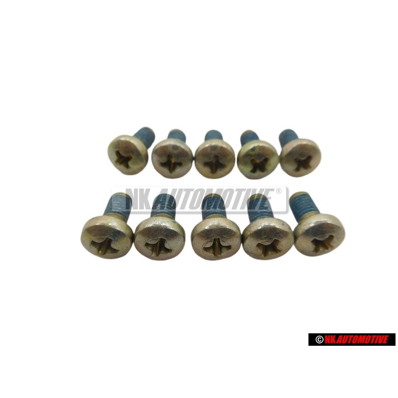 10x VW Original Tornillo Alomado, Autoaseguran - N 01412913
