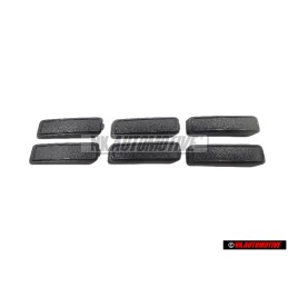 6x VW Original Tapa Protectora Negro Satinado - 321857621 01C