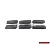 6x VW Original Tapa Protectora Negro Satinado - 321857621 01C
