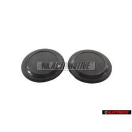 2x VW Original Tapon Negro Satinado - 321867164 01C