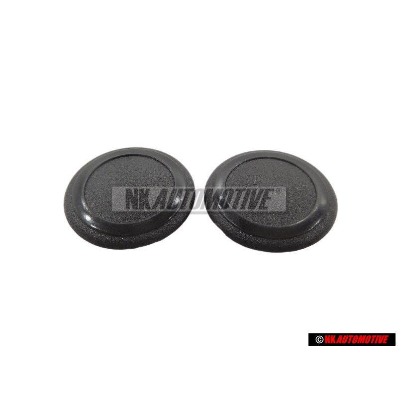 2x VW Original Tapon Negro Satinado - 321867164 01C